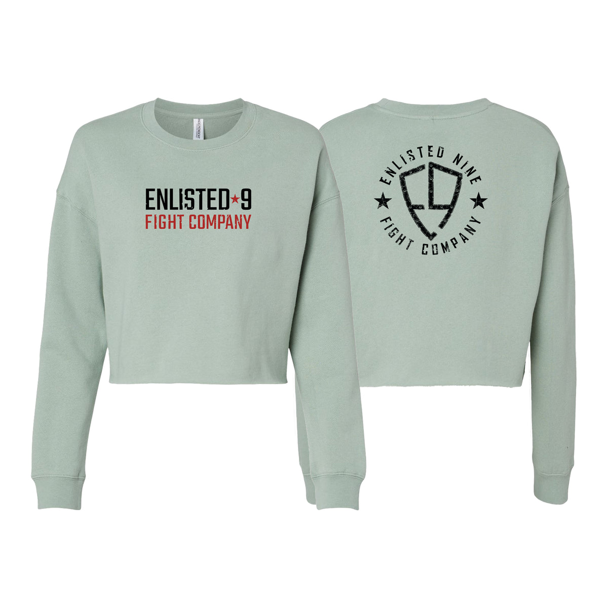 Enlisted Nine Women's Cropped Crewneck Sweatshirt #8026 A