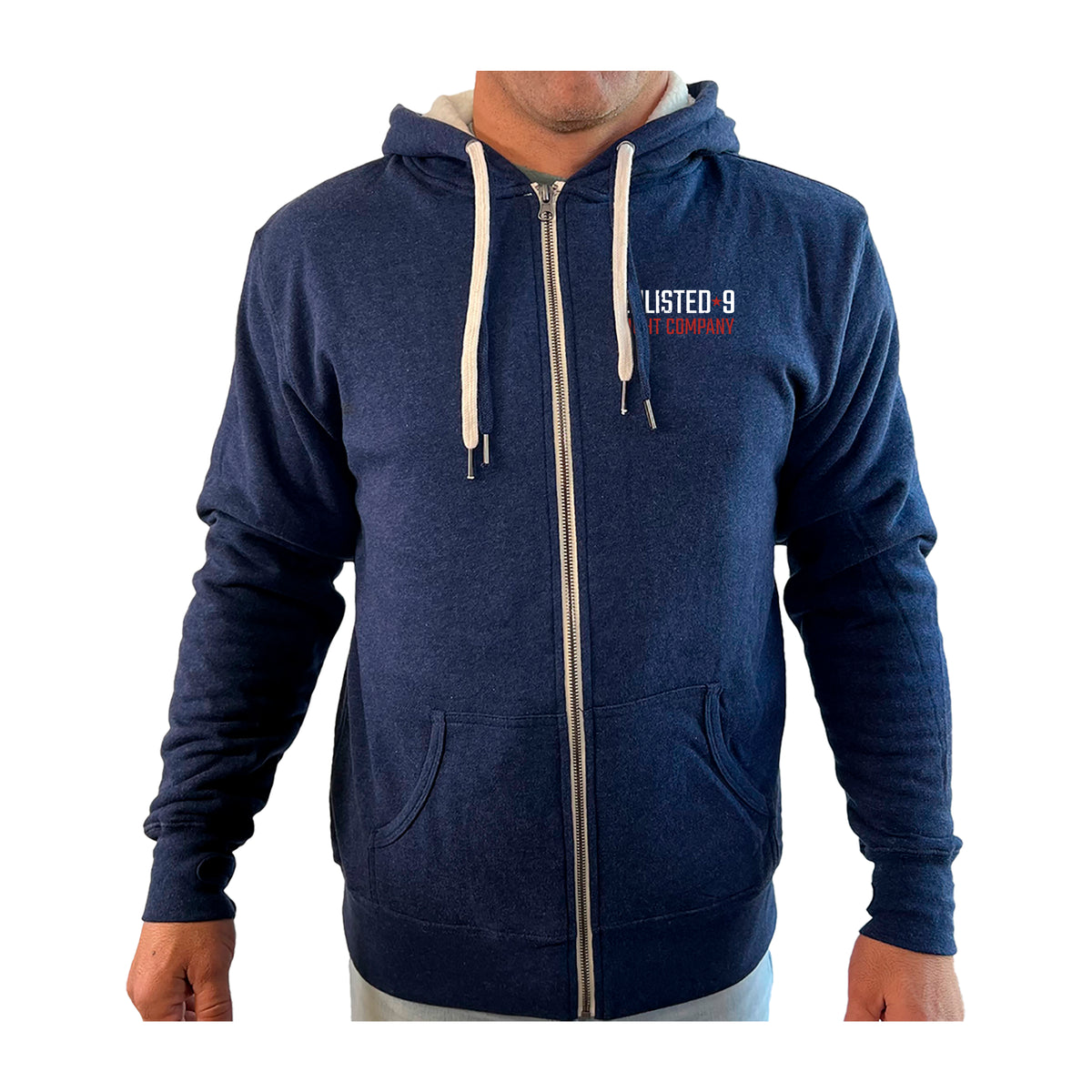 Enlisted Nine Academy Sherpa Lined Zip-Up Hoodie #8026 B