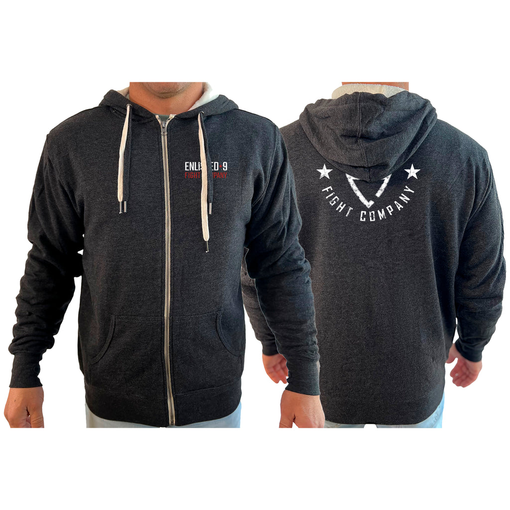 Enlisted Nine Academy Sherpa Lined Zip-Up Hoodie #8026 B