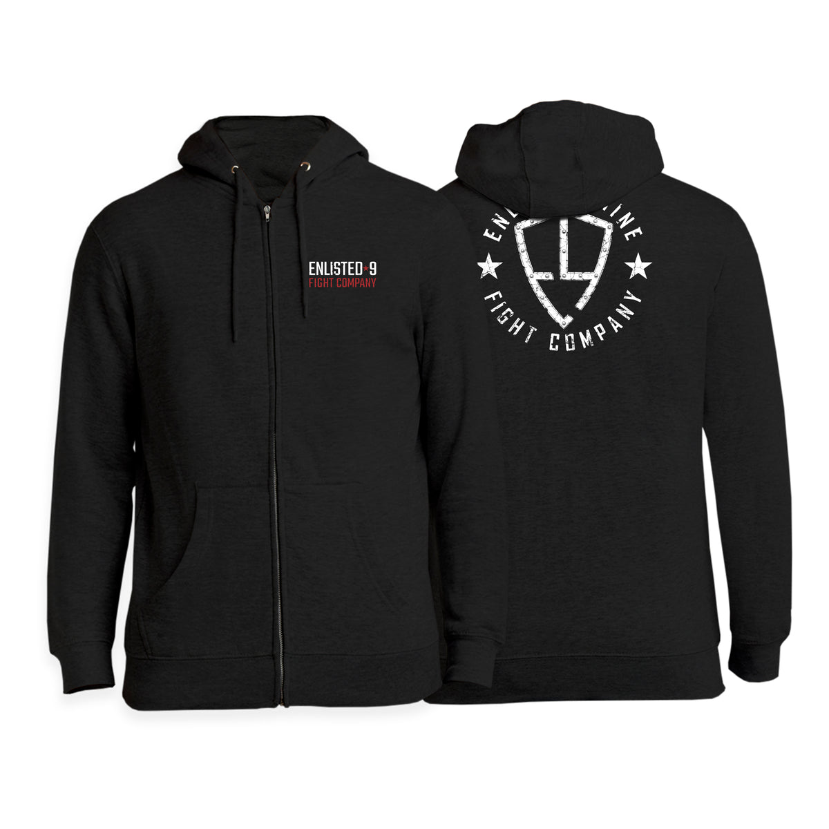 Enlisted Nine Academy Zip-Up Hoodies #8026 B