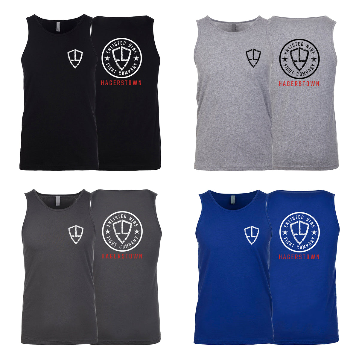 Enlisted Nine Fight Company - Hagerstown Next Level Tank Tops #8027 A
