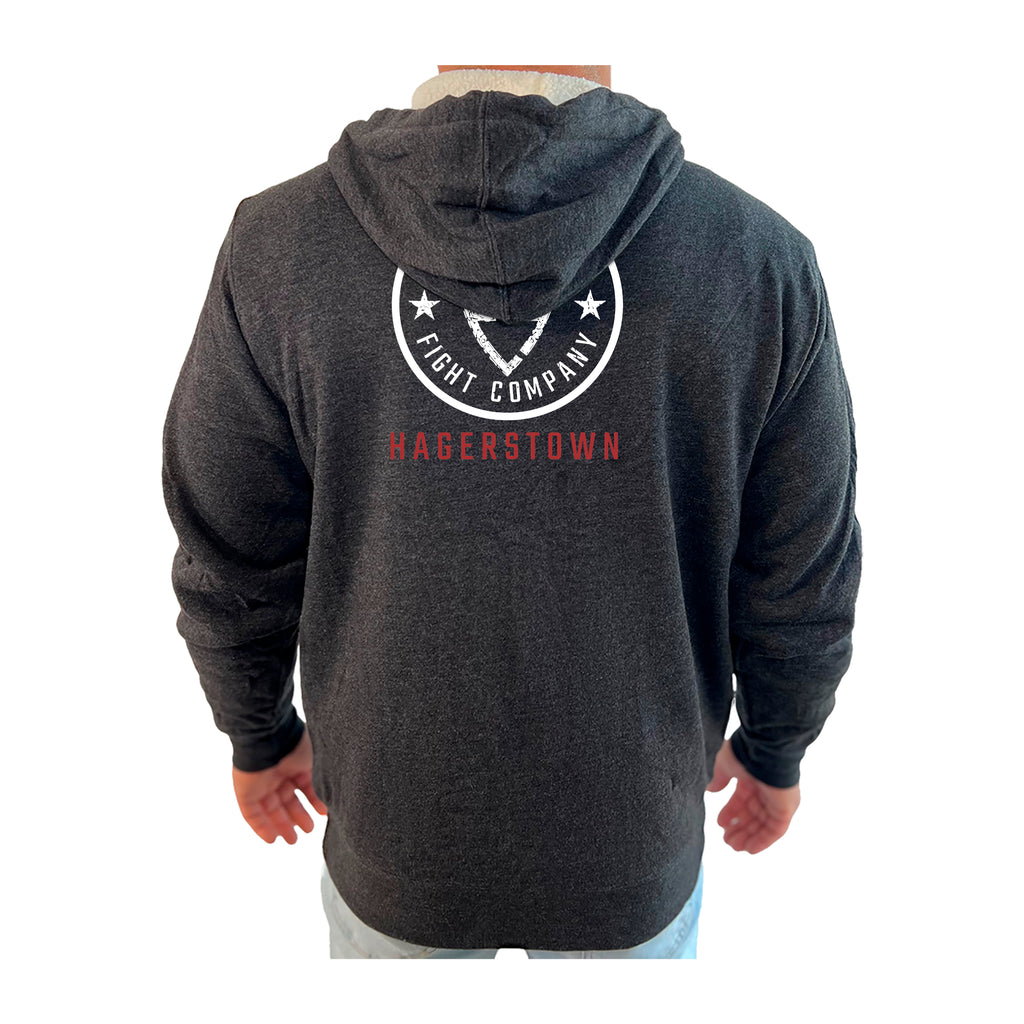 Enlisted Nine Fight Company - Hagerstown Academy Sherpa Lined Zip-Up Hoodie #8027 A
