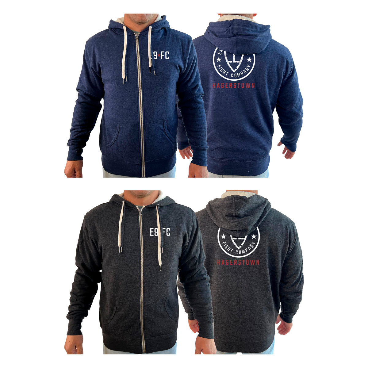 Enlisted Nine Fight Company - Hagerstown Academy Sherpa Lined Zip-Up Hoodie #8027 C