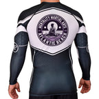 Mentality Martial Arts Academy Rash Guards Black/White #8028 B