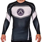 Mentality Martial Arts Academy Rash Guards Black/White #8028 B