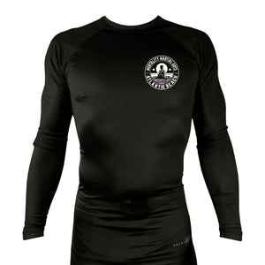 Mentality Martial Arts Academy All Black Custom Rash Guards Long Sleeves #8028 B