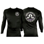 Mentality Martial Arts Academy All Black Custom Rash Guards Long Sleeves #8028 B