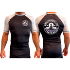 Mentality Martial Arts Academy All Black Ranked Short Sleeve Rash Guards #8028 B