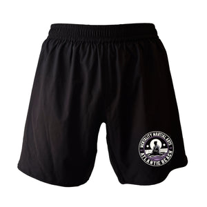 Mentality Martial Arts Academy All Black Custom Shorts 2.0 #8028 B