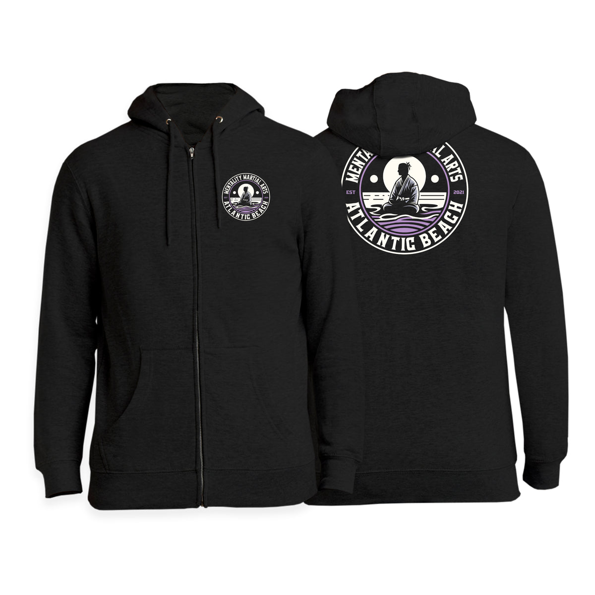 Mentality Martial Arts Academy Zip Up Hoodies #8028 B
