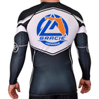 Gracie Fishhawk Jiu-Jitsu Academy Rash Guards Black/White #8029 A
