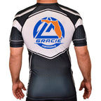 Gracie Fishhawk Jiu-Jitsu Academy Rash Guards Black/White #8029 A