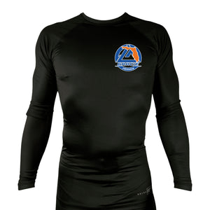 Gracie Fishhawk Jiu-Jitsu All Black Custom Rash Guards Long Sleeves #8029 A