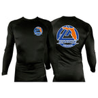 Gracie Fishhawk Jiu-Jitsu All Black Custom Rash Guards Long Sleeves #8029 A