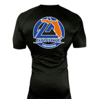 Gracie Fishhawk Jiu-Jitsu All Black Custom Rash Guards Short Sleeves #8029 A