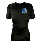 Gracie Fishhawk Jiu-Jitsu All Black Custom Rash Guards Short Sleeves #8029 A