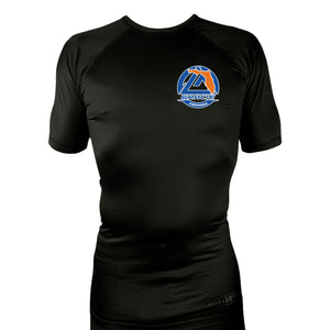 Gracie Fishhawk Jiu-Jitsu All Black Custom Rash Guards Short Sleeves #8029 A