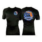Gracie Fishhawk Jiu-Jitsu All Black Custom Rash Guards Short Sleeves #8029 A