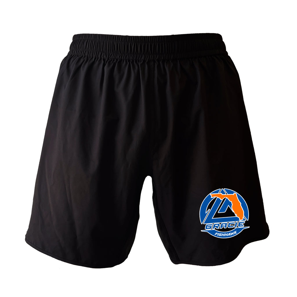 Gracie Fishhawk Jiu-Jitsu All Black Custom Shorts 2.0 #8029 A