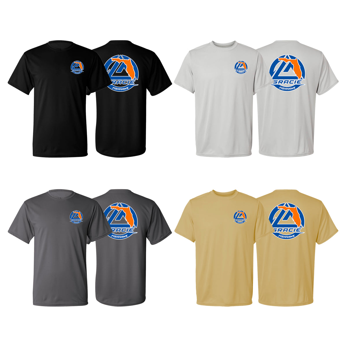 Gracie Fishhawk Jiu-Jitsu Academy Dry Fit Shirts #8029 A