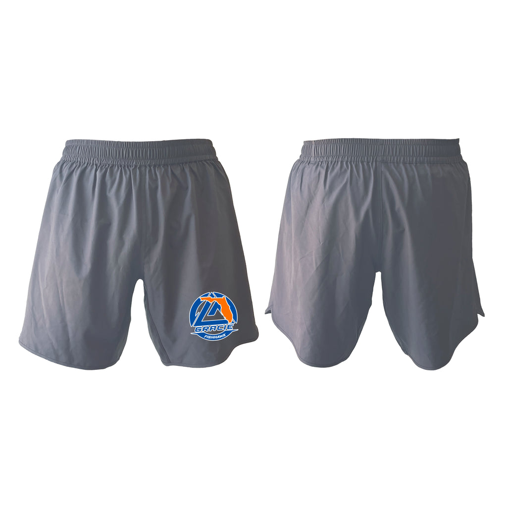 Gracie Fishhawk Jiu-Jitsu Custom Grey Shorts 2.0 #8029 A