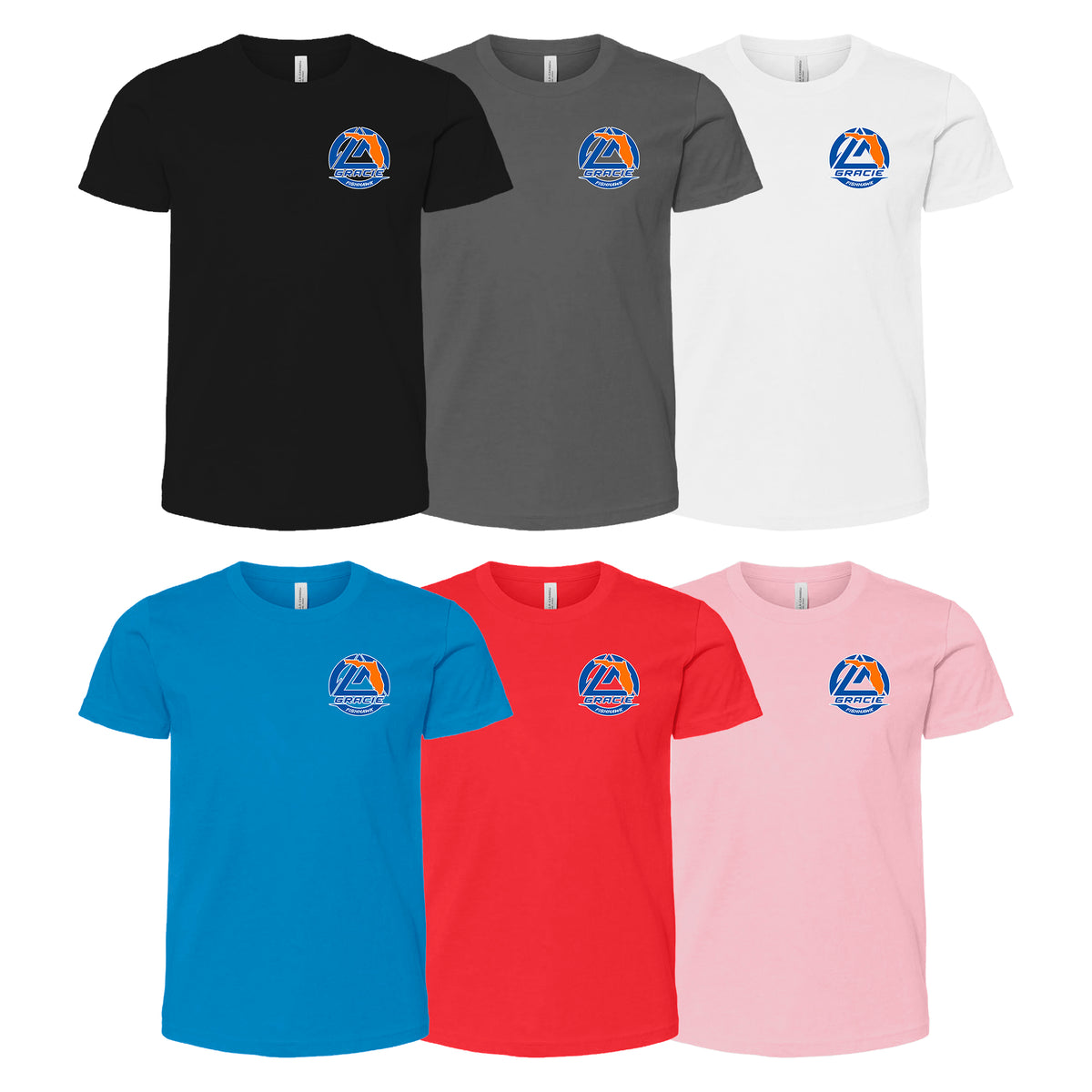 Gracie Fishhawk Jiu-Jitsu Academy Kids Shirts #8029 A