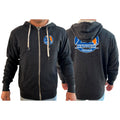 Gracie Fishhawk Jiu-Jitsu Academy Sherpa Lined Zip-Up Hoodie #8029 A