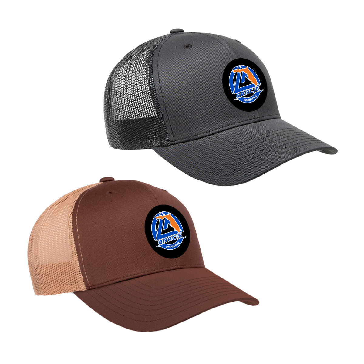 Gracie Fishhawk Jiu-Jitsu Academy Trucker Hat #8029 A