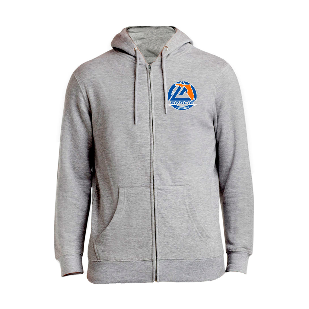Gracie Fishhawk Jiu-Jitsu Academy Zip-Up Hoodies #8029 A