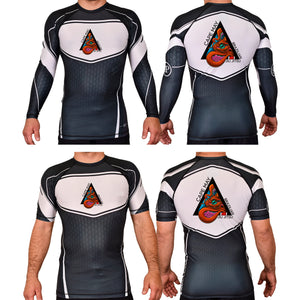 Cape May Brazilian Jiu Jitsu Academy Rash Guards Black/White #8030 A