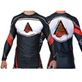 Cape May Brazilian Jiu Jitsu Academy Ranked Long Sleeve Rash Guards #8030 A
