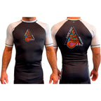 Cape May Brazilian Jiu Jitsu All Black Ranked Short Sleeve Rash Guards #8030 A