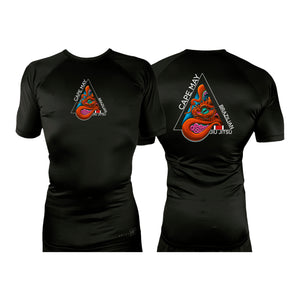 Cape May Brazilian Jiu Jitsu All Black Custom Rash Guards Short Sleeves #8030 A