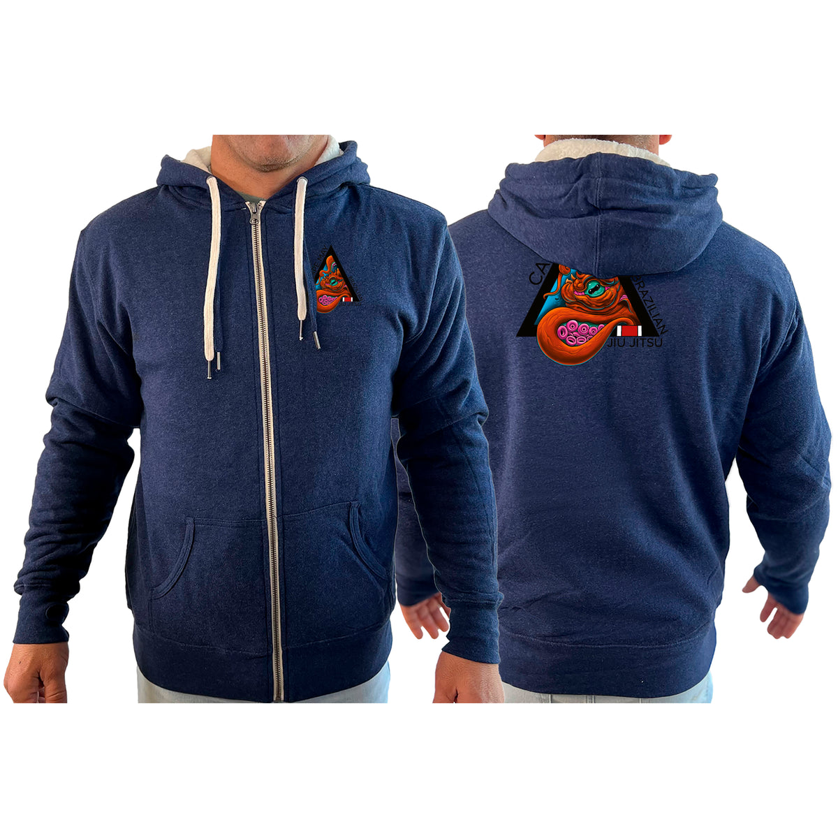 Cape May Brazilian Jiu Jitsu Academy Sherpa Lined Zip-Up Hoodie #8030 A