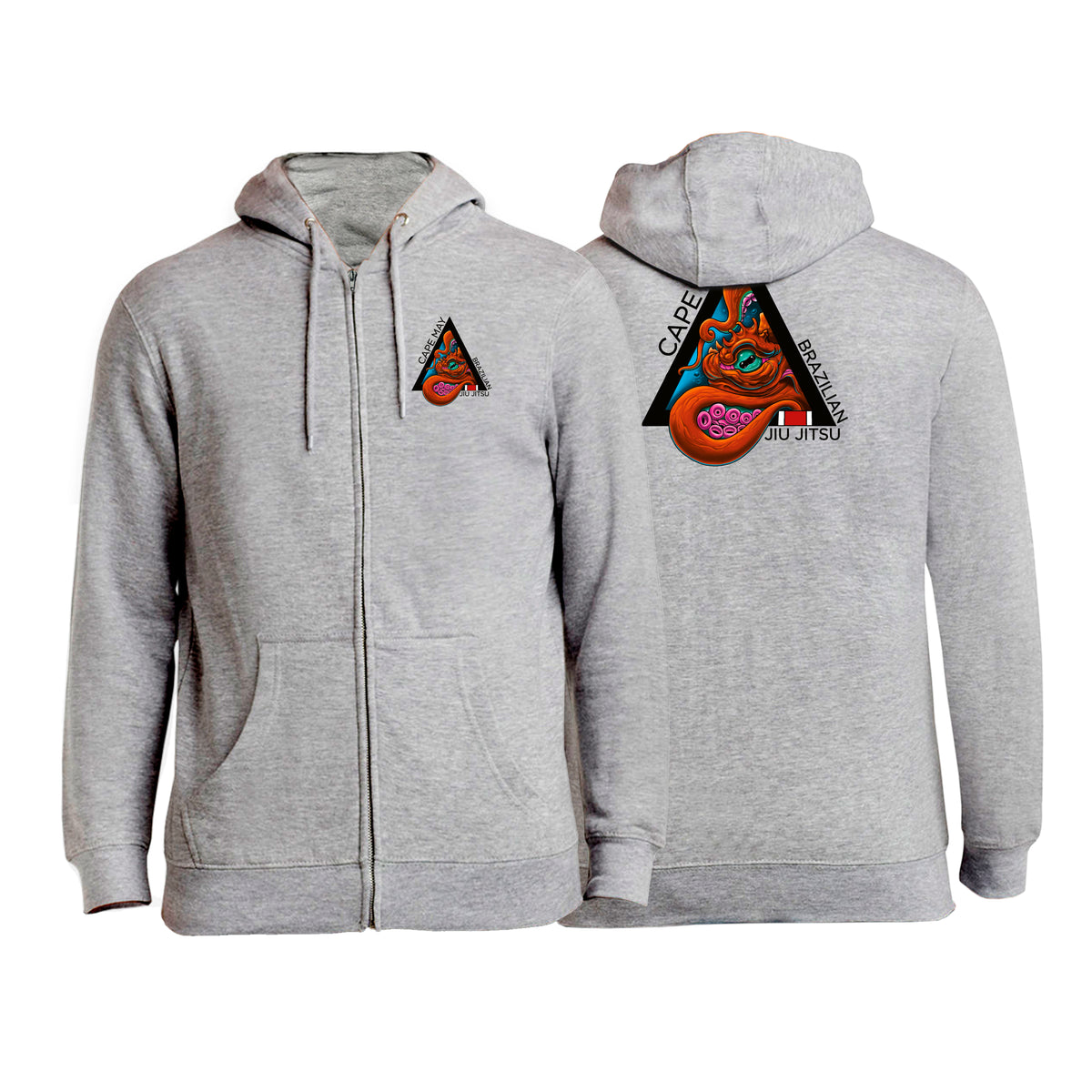 Cape May Brazilian Jiu Jitsu Academy Zip-Up Hoodies #8030 A