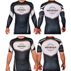 Buddies Over Bullies Academy Rash Guards Black/White #8031 A