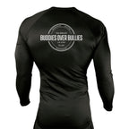 Buddies Over Bullies All Black Custom Rash Guards Long Sleeves #8031 A