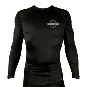 Buddies Over Bullies All Black Custom Rash Guards Long Sleeves #8031 A