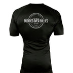 Buddies Over Bullies All Black Custom Rash Guards Short Sleeves #8031 A