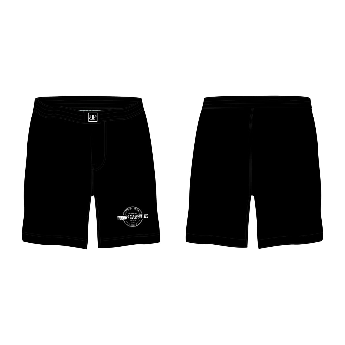 Buddies Over Bullies All Black Custom Shorts #8031 A