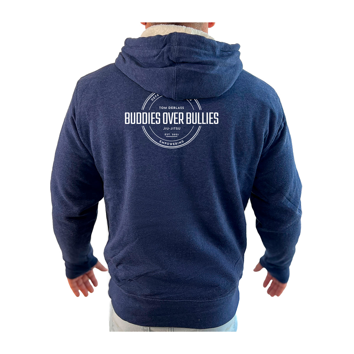 Buddies Over Bullies Academy Sherpa Lined Zip-Up Hoodie #8031 A