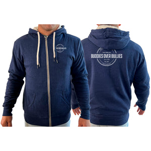 Buddies Over Bullies Academy Sherpa Lined Zip-Up Hoodie #8031 A