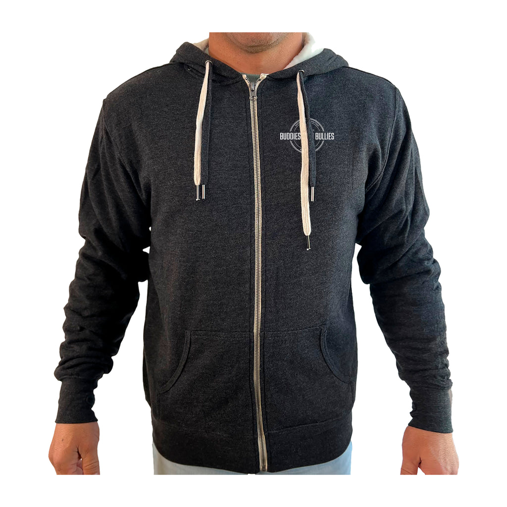 Buddies Over Bullies Academy Sherpa Lined Zip-Up Hoodie #8031 A