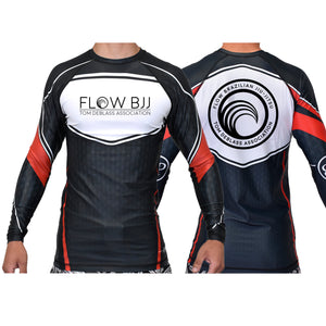 Flow BJJ Academy Ranked Long Sleeve Rash Guards #8032 A