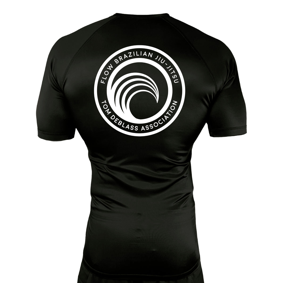 Flow BJJ All Black Custom Rash Guards Short Sleeves #8032 A
