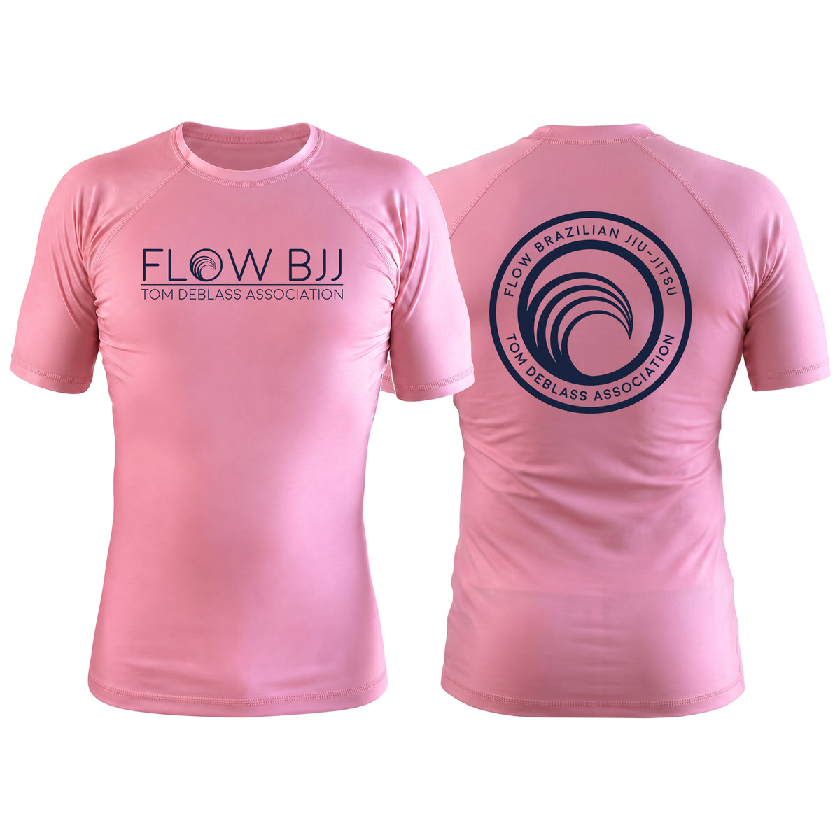 Flow BJJ Pink Custom Rash Guards Short Sleeve #8032 A
