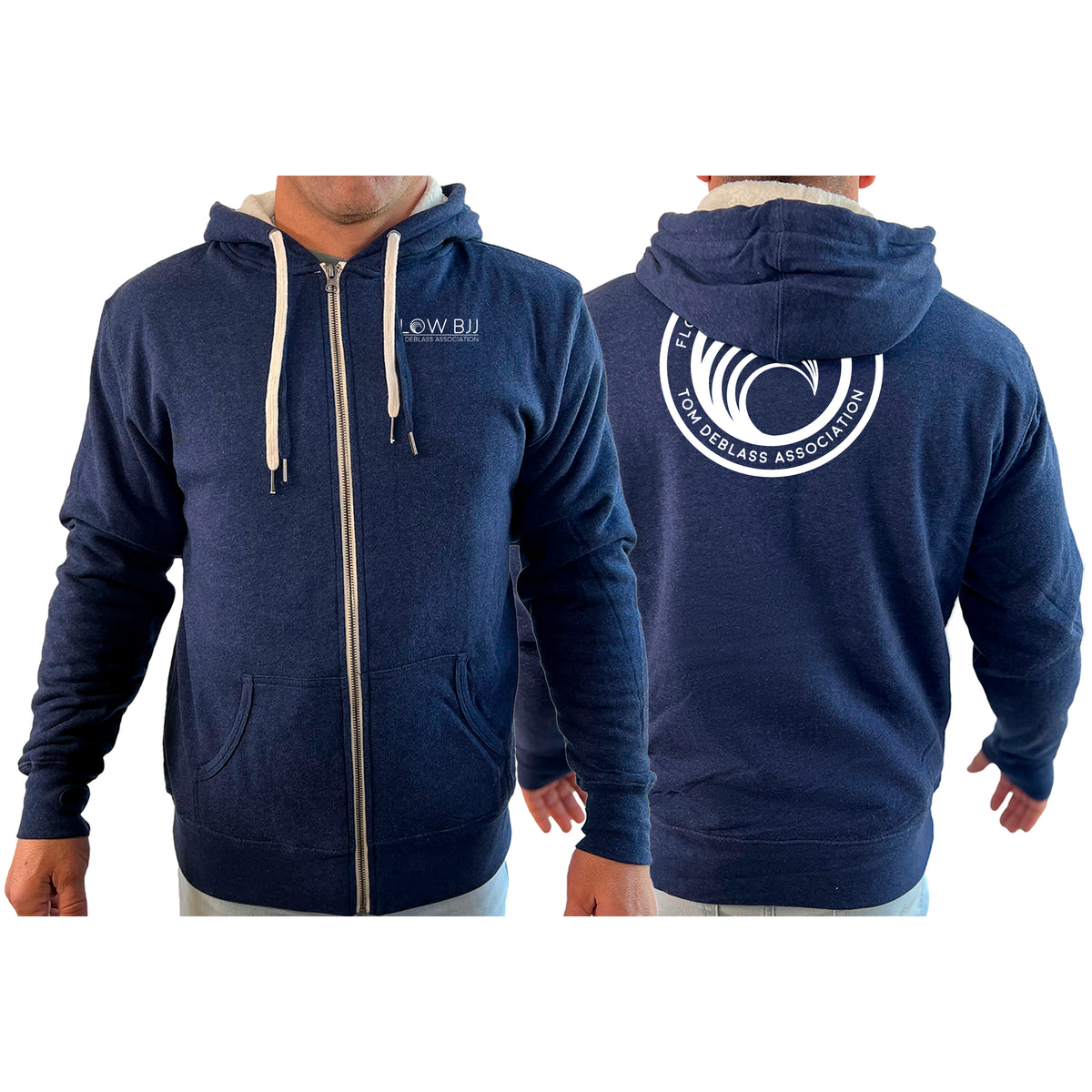 Flow BJJ Academy Sherpa Lined Zip-Up Hoodie #8032 B