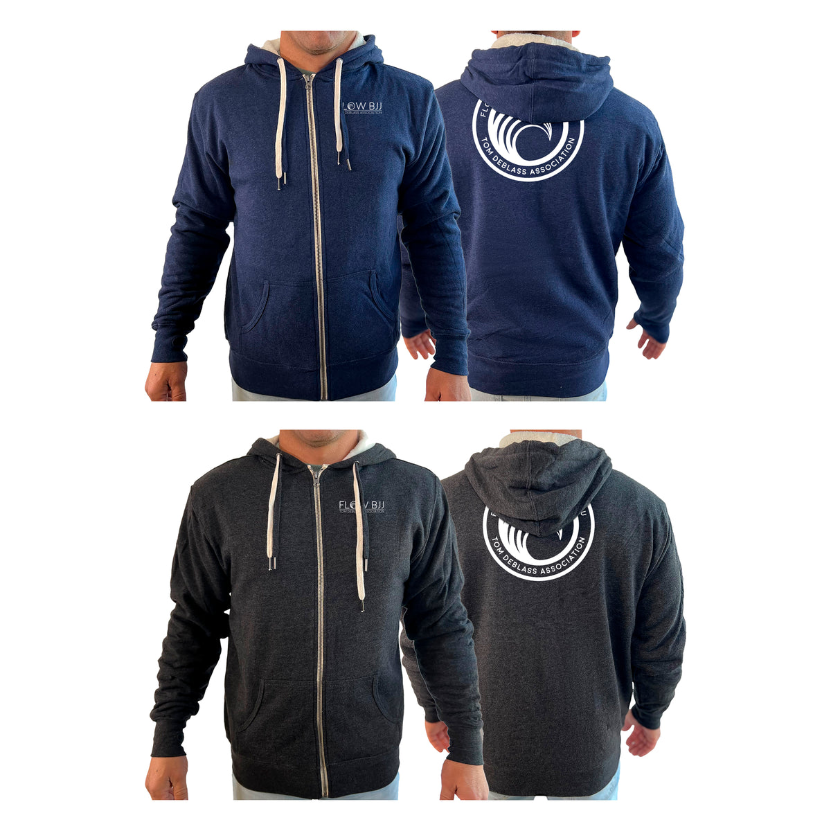 Flow BJJ Academy Sherpa Lined Zip-Up Hoodie #8032 B