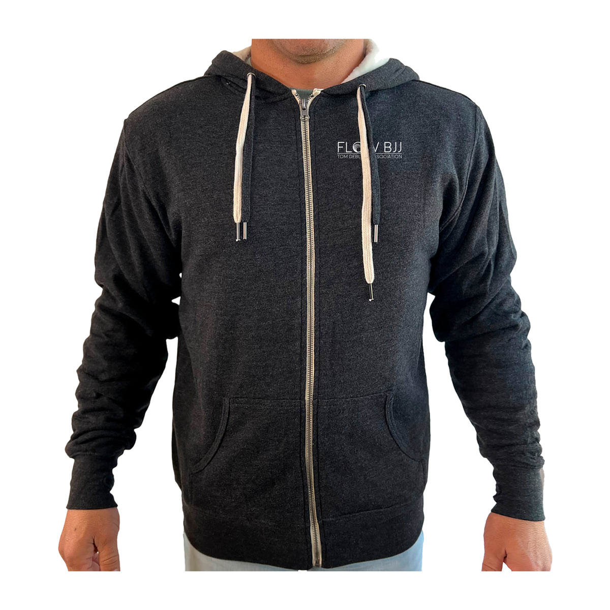 Flow BJJ Academy Sherpa Lined Zip-Up Hoodie #8032 B