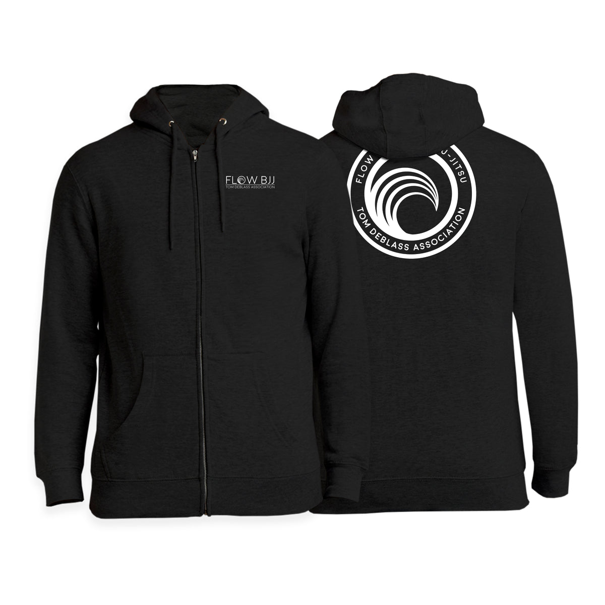 Flow BJJ Academy Zip-Up Hoodies #8032 B